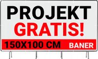 BANER REKLAMOWY plandeka 1,5x1m 510g powlekany + LAKIER UV PROJEKT GRATIS