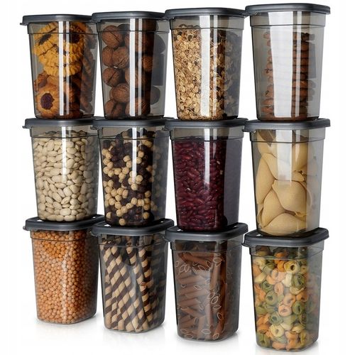 12x Pojemniki KUCHENNE produkty sypkie żywność kawę cukier sól makaron na Arena.pl
