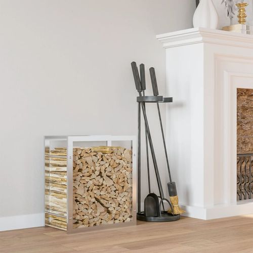 Stojak na drewno opałowe, 80x28x86 cm, stal nierdzewna na Arena.pl