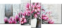 120CM 55 OBRAZ 4 ELEM MAGNOLIE WAZONACH ŚCIENNY