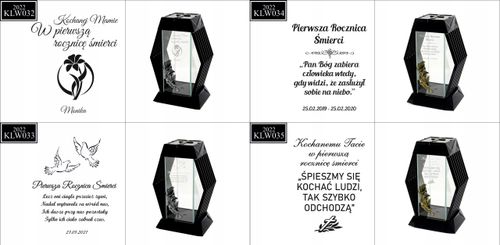 NOWOCZESNY ZNICZ z grawerem personalizowany twój napis kochanym dziadkom na Arena.pl