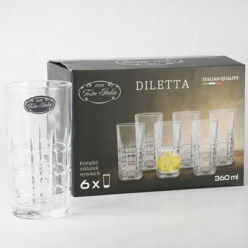 KPL SZKLANKI DO DRINKÓW NAPOJÓW UNIWERSALNE GRUBE SZKŁO ZESTAW 6 SZT 340 ML na Arena.pl
