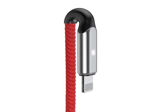 Baseus Kabel X-shaped USB Lightning 2.4A LED 1m czerwony na Arena.pl