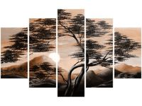 70 100CM OBRAZ 5 ELEM SPOKOJNA NOC DRUK PŁÓTNO