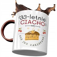 Kubek Bordowy Na Urodziny 33 33Cie 33-Cie Prezent Z Nadrukiem Ze Zdjęciem