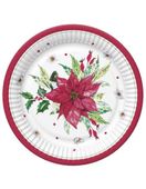 Talerzyki papierowe świąteczne Gwiazda Betlejemska, 18 cm 8 szt.