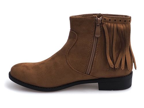Zamszowe botki w stylu BOHO 8355 CAMEL 39 na Arena.pl