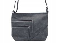 Paola Bags - torebka worek kieszonki na zamek czarny 5578-124