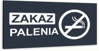 Tabliczka informacyjna ATRACYTOWA nierdzewna ZAKAZ PALENIA NADRUK UV