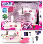 MASZYNA DO SZYCIA NATALIA DLA DZIECI NA BATERIE 20 CM ZE STOPKĄ