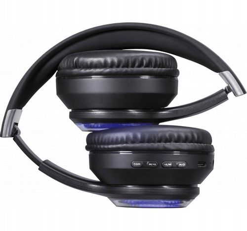 Słuchawki Bezprzewodowe Nauszne z Odpinanym Mikrofonem Bluetooth 5.3 LED SD na Arena.pl