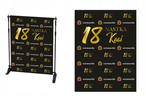 TŁO FOTOGRAFICZNE ścianka do zdjęć 18stka urodziny na Arena.pl