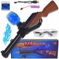 DUŻY KARABIN AUTOMAT ELEKTRYCZNA STRZELBA PODŚWIETLENIE LED NA KULKI ŻEL