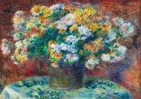 Chrysanthemums (, Pierre-Auguste Renoir - plakat 30x40 cm
