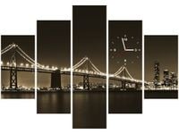 105CM 150CM ZEGAR 5 ELEM MOST NOCĄ TANEL TEEMUSK DRUK OBRAZ