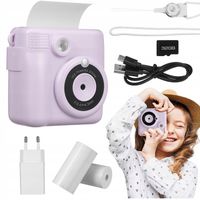 CYFROWY APARAT CYFROWY DLA DZIECI Z DRUKARKĄ + KARTA 32GB + 14 ROLEK