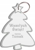 prezent na święta BRELOK ZAWIESZKA z grawerem