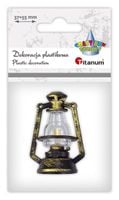 dekoracja plastikowa lampa naftowa 37x55mm titanum