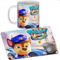 ZESTAW KUBEK + PODKŁADKA - PSI PATROL PAW PSY - PREZENT WIELE WZORÓW + IMIĘ