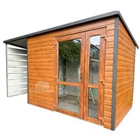 SCHOWEK DOMEK OGRODOWY 2,5M X 2M + WIATA 1,3M SPAD W TYŁ 2,5X42 GB334