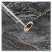 Samoprzylepna Okleina Meblowa Folia PCW Marmur Czarno Złota Matowa 30x200cm