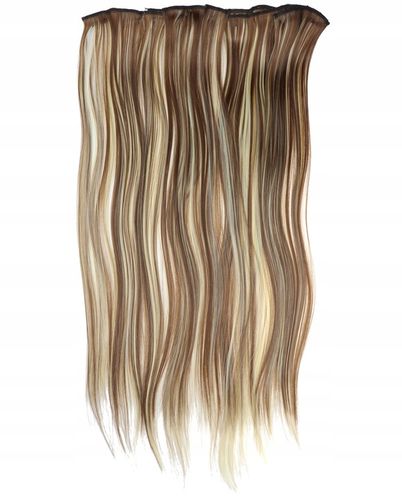 DOCZEPIANE WŁOSY Jak Naturalne Clip In Dopinki Proste Długie 6 Taśm 60cm na Arena.pl