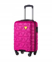 Walizka Kabinowa Podróżna Na Kółkach Mała Twarda PUCCINI Różowa ABS018C 3A