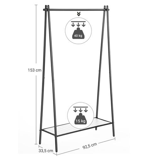 Wieszak Stojak na Ubrania - HSR23BK na Arena.pl