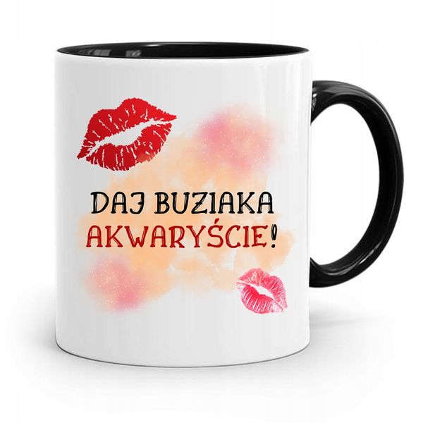 Dla Akwarysty Kubek Czarny Na Prezent Na Urodziny Z Nadrukiem Ze Zdjęciem zdjęcie 1