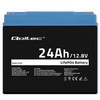 QOLTEC LIFePO4 AKUMULATOR 12.8V 24Ah 307.2Wh CZARNY BMS