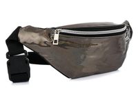 Brązowa Nerka Holo Saszetka Damska Biodrówka Lustro B24