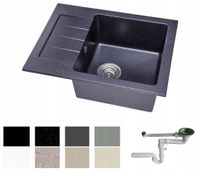 ZLEWOZMYWAK ZLEW GRANIT 8 kolorów 58x44 + SYFON