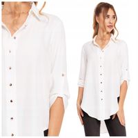 KOSZULA DAMSKA RĘKAW 3/4 ELEGANCKA STYLOWA DŁUGA KOBIECA MODNA MORAJ XL