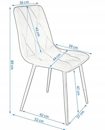 krzesło piado szare (zestaw nogi + śruby) na Arena.pl
