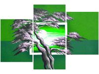 OBRAZ GREEN SUNSET NATURA