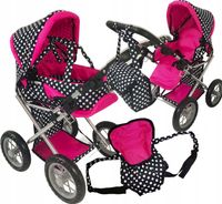 WÓZEK DLA LALEK SPACERÓWKA GONDOLA 3w1 + NOSIDEŁKO