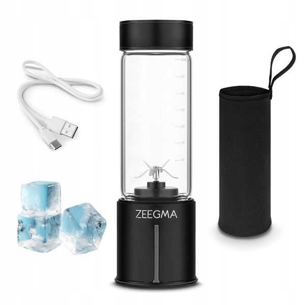 Blender przenośny Zeegma Vitamine Go Plus Black 5000 mAh 465 ml 300W USB-C zdjęcie 1