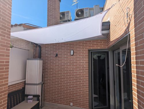 ŻAGIEL PRZECIWSŁONECZNY WODOSZCZELNY PREMIUM DO OGRODU NA TARAS BIAŁY 2X2 na Arena.pl