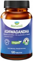 Naturell Ashwagandha suplement na stres bez laktozy glutenu 120 tabletek