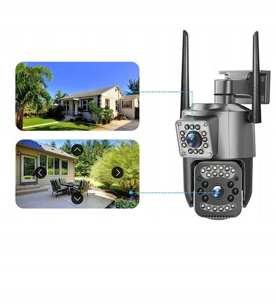KAMERA OBROTOWA WIFI ZEWNĘTRZNA 2xOBIEKTYW 2+2MP 2W1 ZOOM 2K DETEKCJA BLOW zdjęcie 15