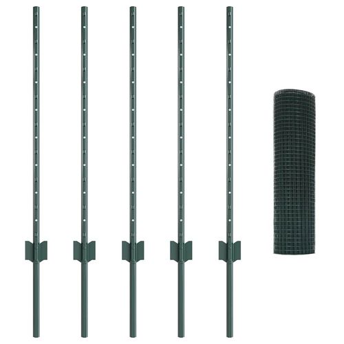 Ogrodzenie z słupkami Zielony 0.8 x 10 m Stal na Arena.pl