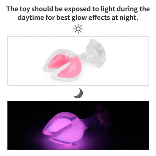 gemoria silicone butt plug - dual crescent  (glow-in-the-dark) na Arena.pl
