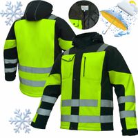 Kurtka Robocza Zimowa Softshell Ocieplany Fluorescencyjna Pasy Odblaski Xl
