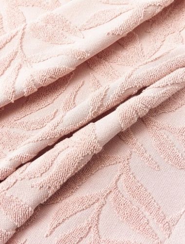 Ręcznik z wypukłą strukturą Leaf 2 x 30 x 30 cm Jasny różowy na Arena.pl
