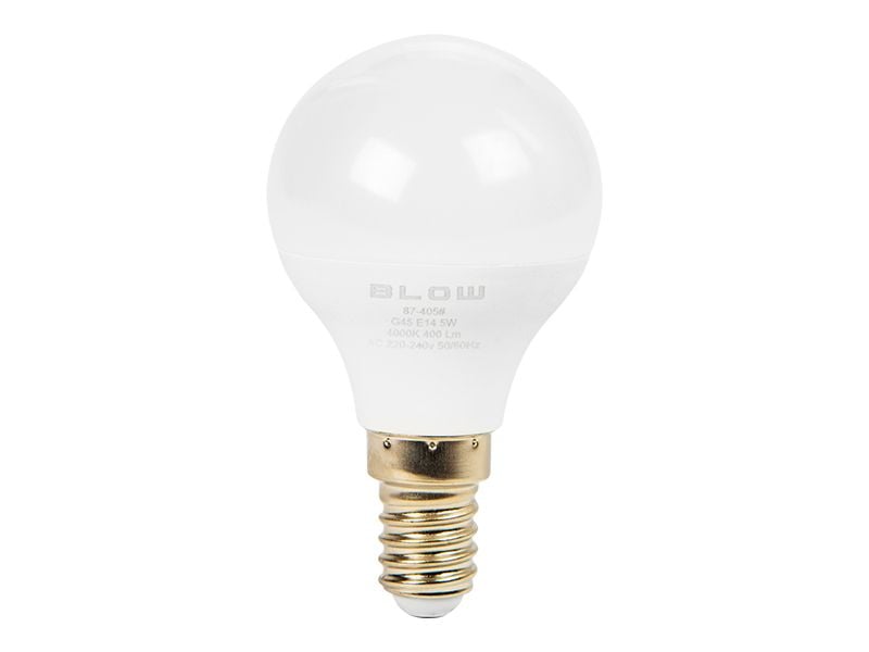 Żarówka LED  E14 G45 ECO 5W b.neutralna zdjęcie 1