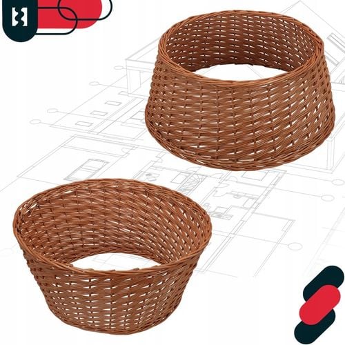 OSŁONA WIKLINOWA NA STOJAK POD CHOINKĘ BOHO KOSZ STOJAKA NATURALNY FI 55 CM na Arena.pl