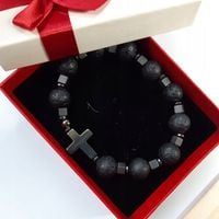 Bransoletka męska - różaniec na rękę - WOJOWNIK MARYI - Lawa wulkanu