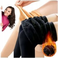 LEGGINSY ZIMOWE RAJSTOPY GETRY 2 SZT. OCIEPLANE FUTERKO DAMSKIE CIEPŁE