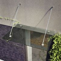 daszek szklany QUBA 150x120 brąz/grafit