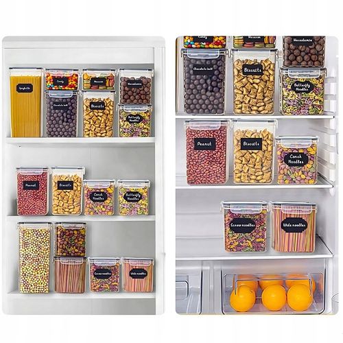 POJEMNIK SŁOIK PLASTIKOWY NA MAKARON KASZE PUDEŁKA NA ŻYWNOŚĆ 14szt na Arena.pl